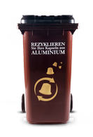 Sammelbehälter für Kaffeekapseln aus Aluminium (240 Liter)