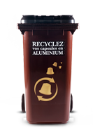 Conteneur de collecte pour capsules de café en aluminium (240 litres)